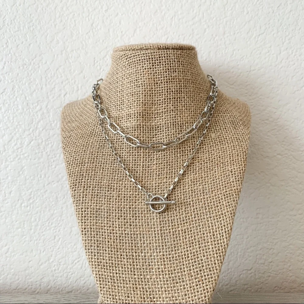 NEW | link chain layered necklace - Picture 1 of 4